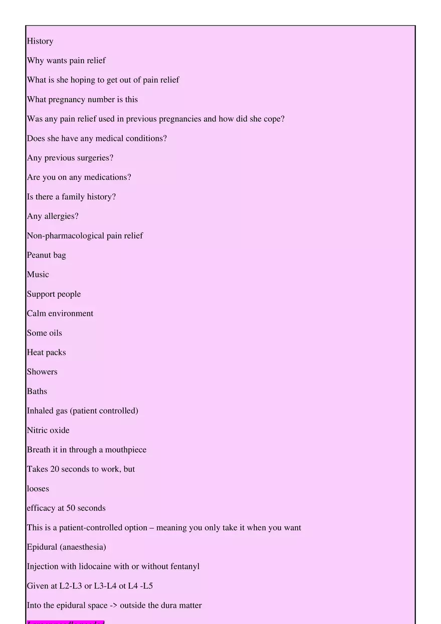 Pain Relief in Labour - Page 2