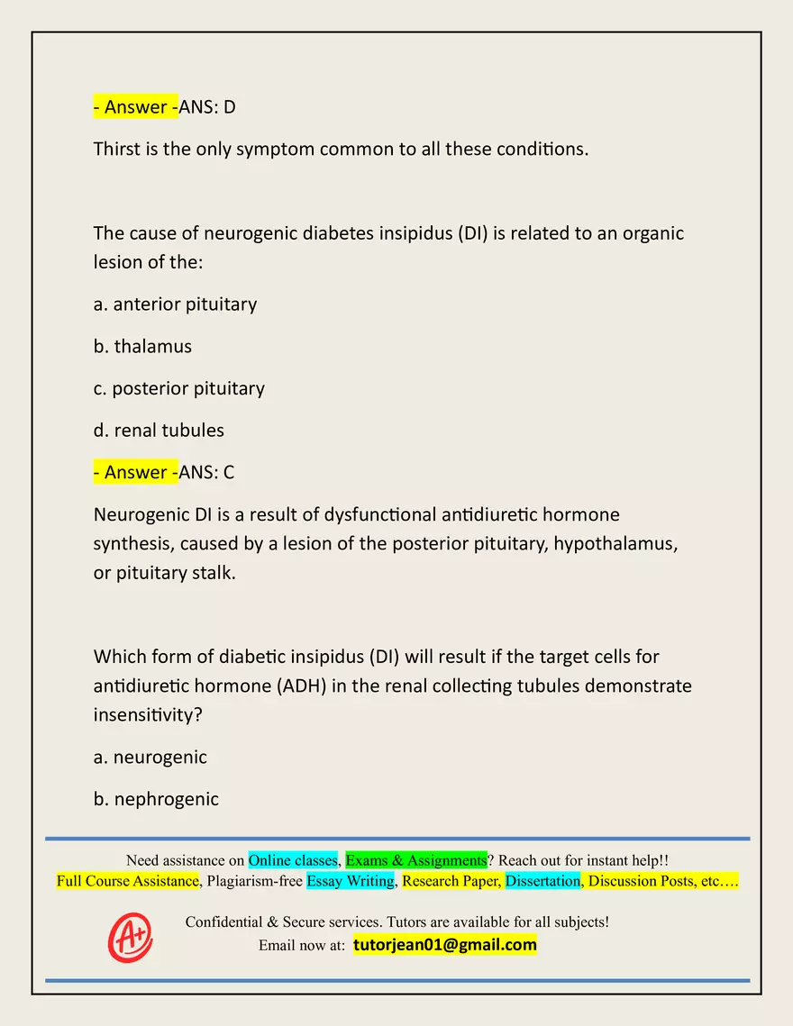 Advanced Patho Final Exam Actual 2025/2026 - Page 124