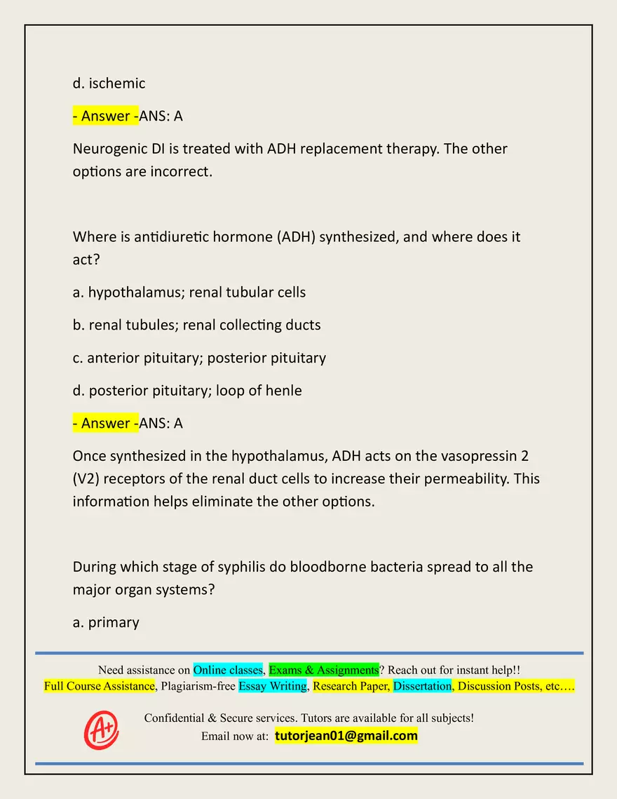 Advanced Patho Final Exam Actual 2025/2026 - Page 126