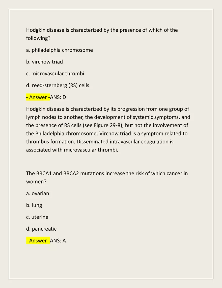 Advanced Patho Final Exam Actual 2025/2026 - Page 37