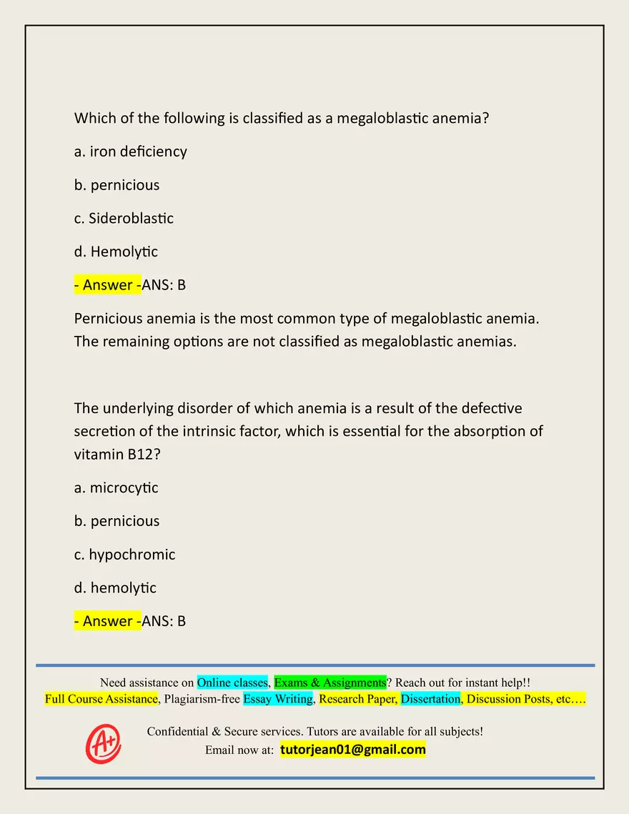 Advanced Patho Final Exam Actual 2025/2026 - Page 43