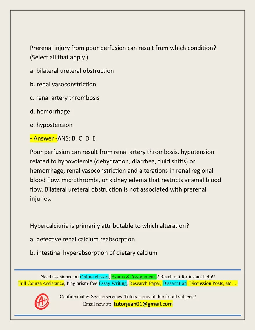 Advanced Patho Final Exam Actual 2025/2026 - Page 74