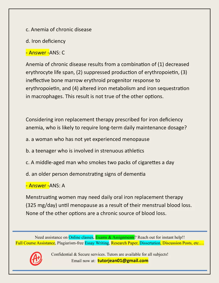 Advanced Patho Final Exam Actual 2025/2026 - Page 78