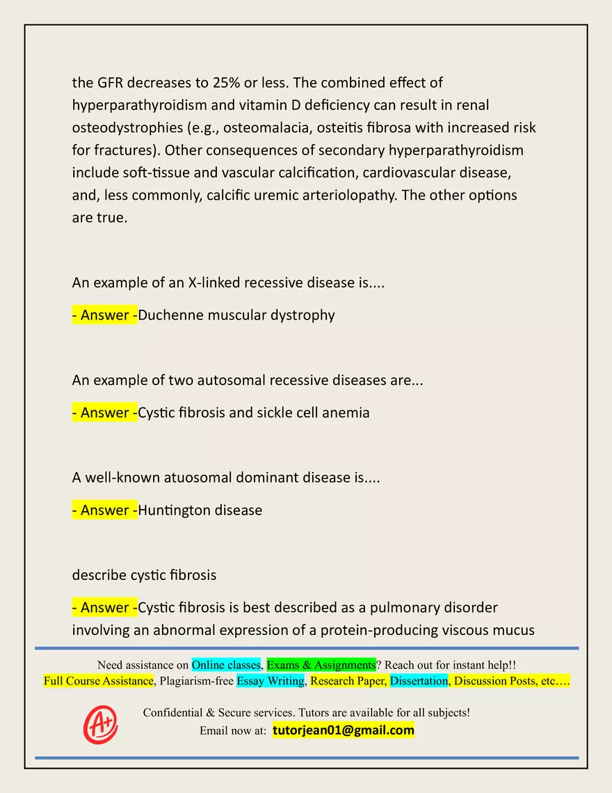 Advanced Patho Final Exam Actual 2025/2026 - Page 96