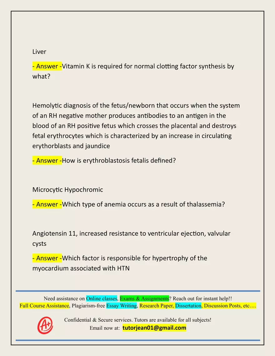 Patho Final Actual 2025/2026 Questions - Page 8
