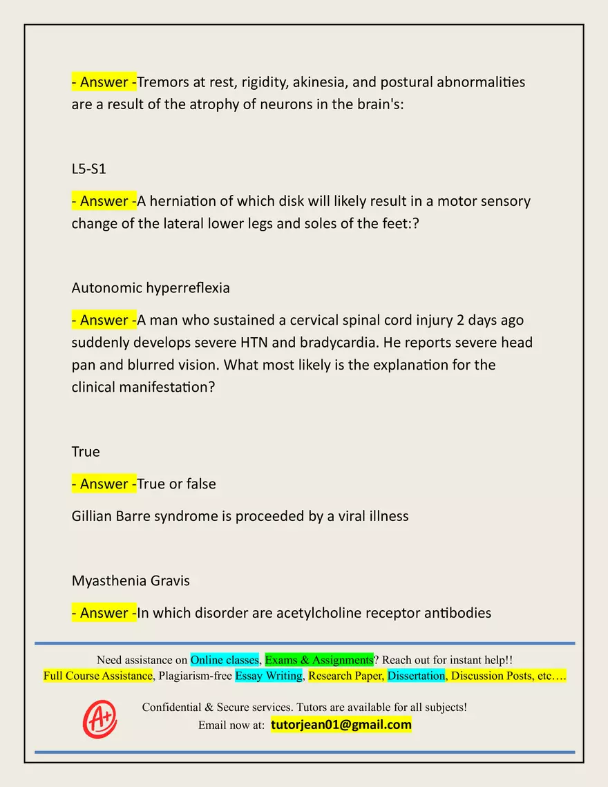 Patho Final Actual 2025/2026 Questions - Page 10