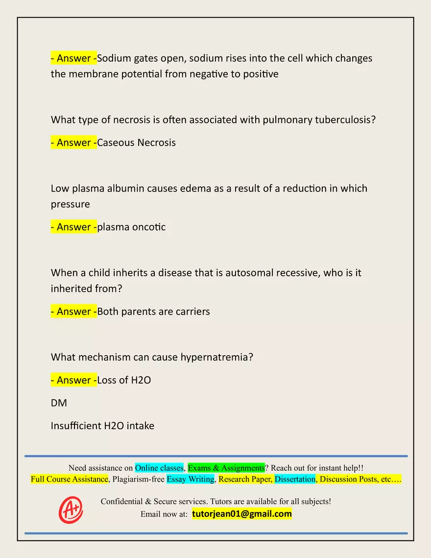 Patho Final Actual 2025/2026 Questions - Page 45