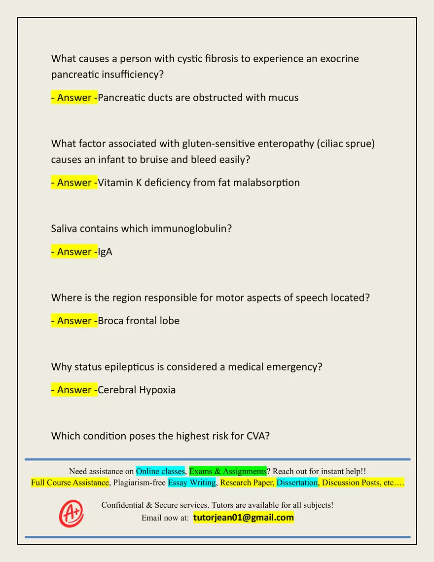 Patho Final Actual 2025/2026 Questions - Page 2
