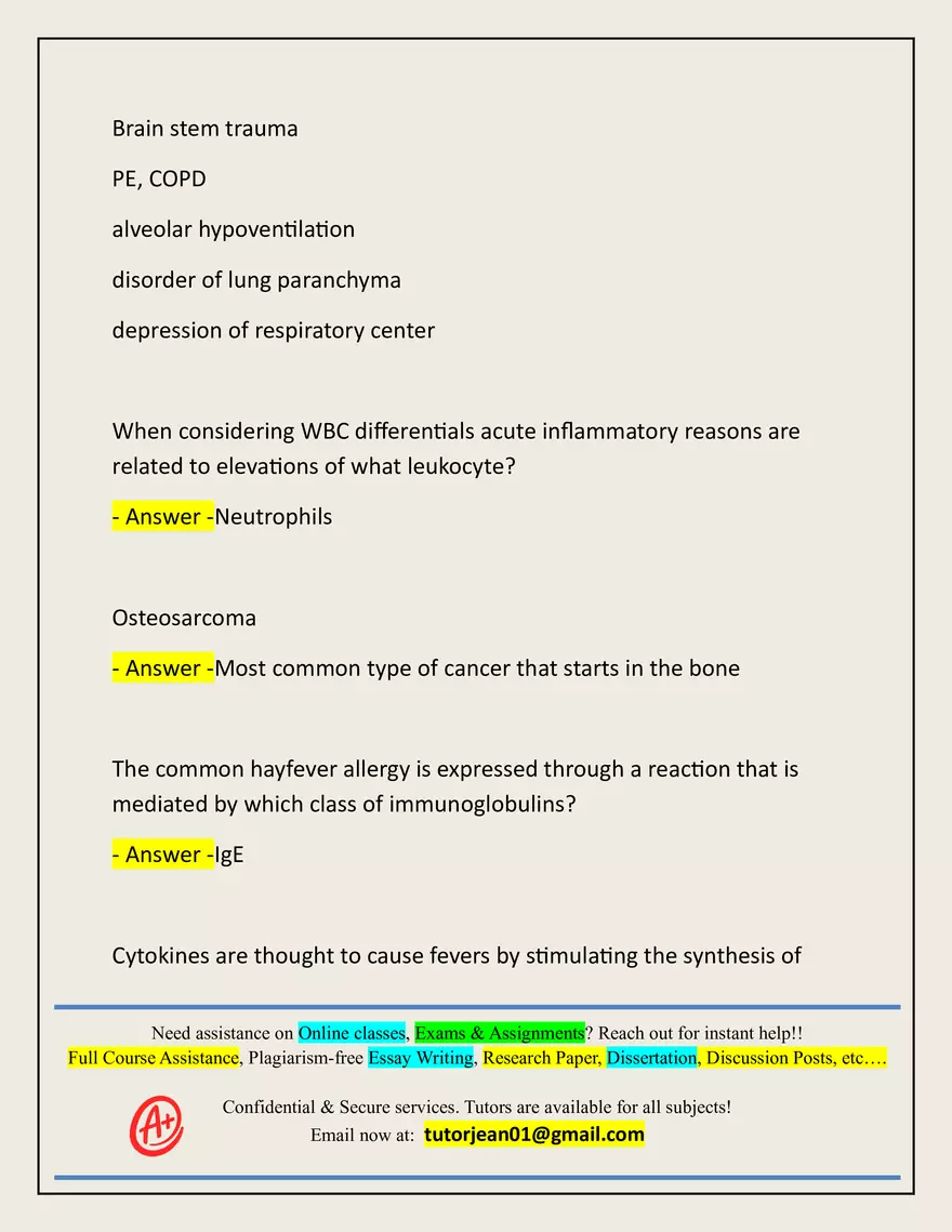 Patho Final Actual 2025/2026 Questions - Page 47