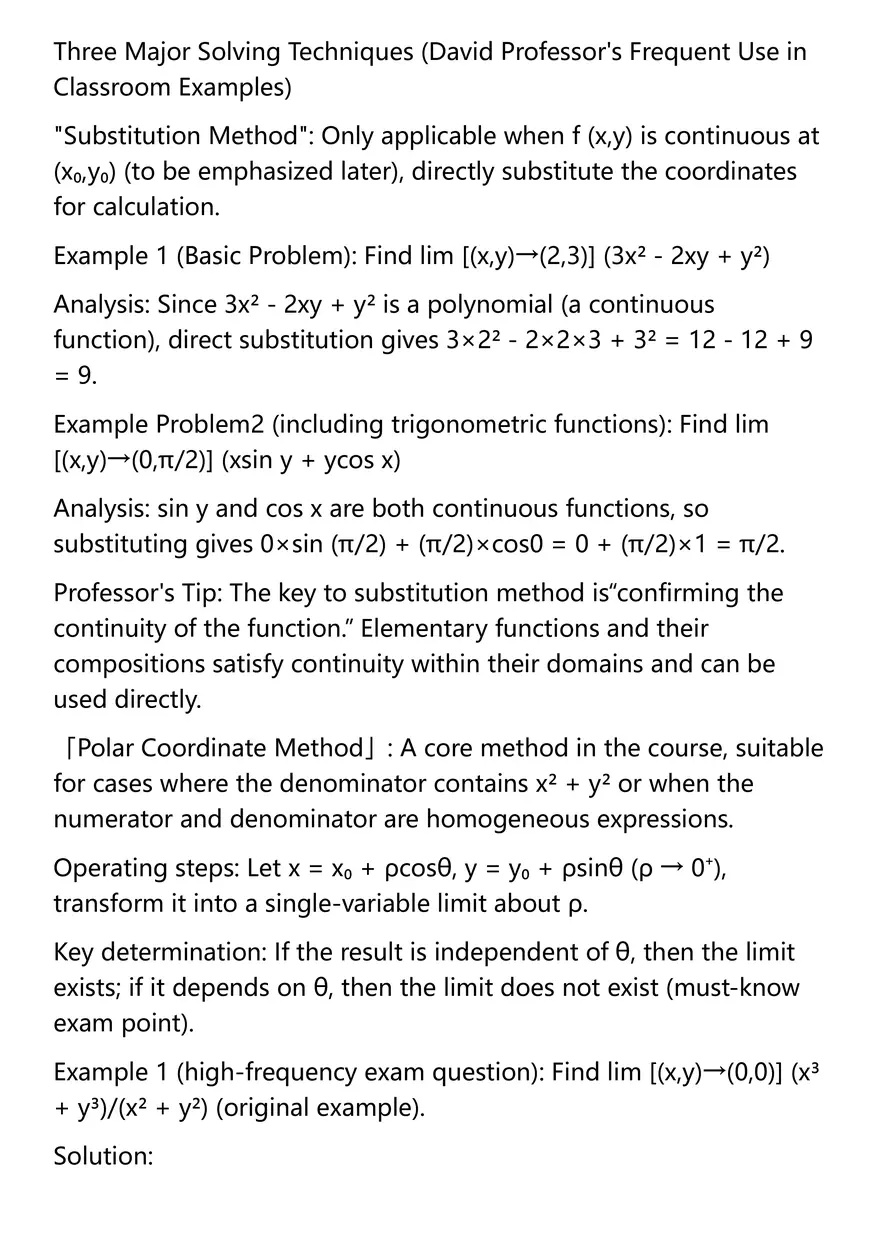 Limits and Continuity - Page 2