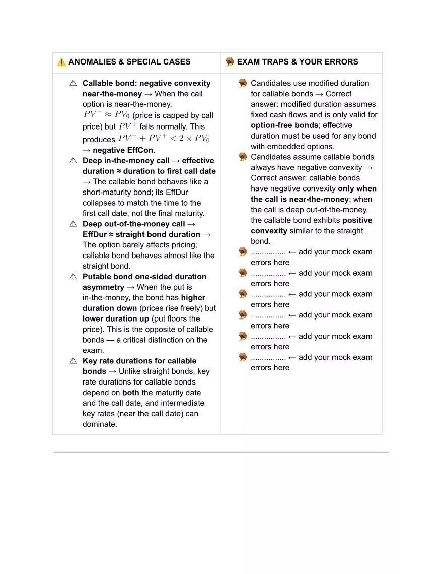 CFA L2: Valuation and Analysis of Bonds with Embedded Options - Page 16