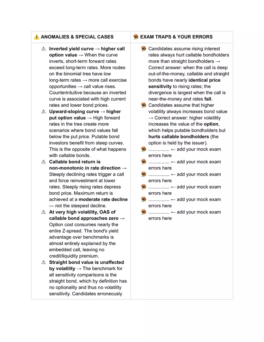 CFA L2: Valuation and Analysis of Bonds with Embedded Options - Page 18