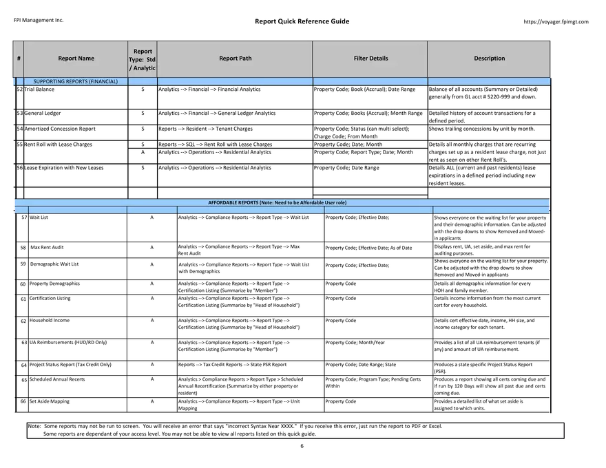 Yardi Voyager Quick Reference Guide - Page 10
