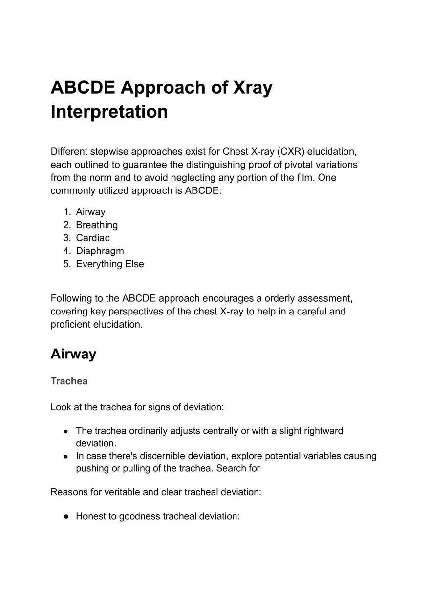 ABCDE Approach of Xray Interpretation - Page 1