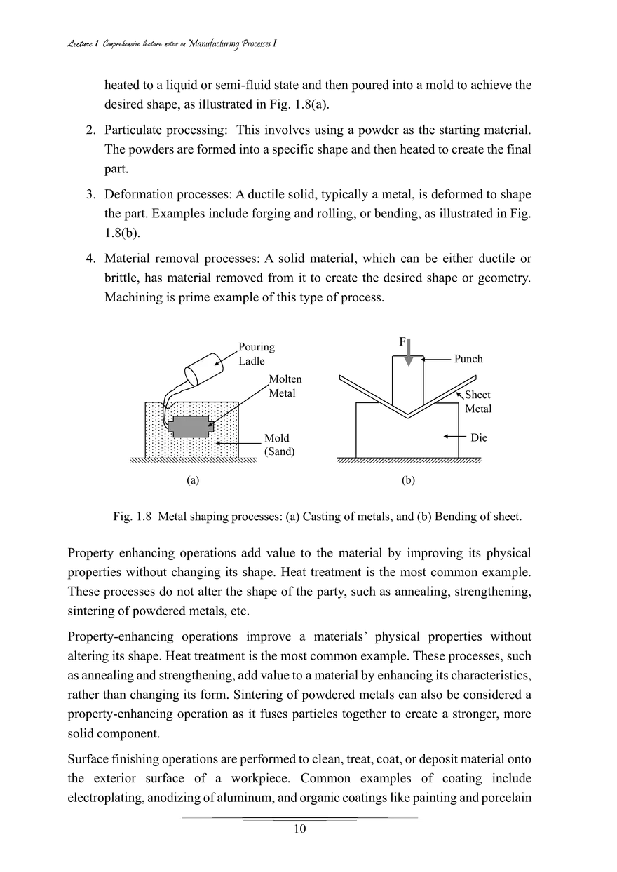 Lecture - 1 Introduction (Handnote - I): Manufacturing Process I - Page 14