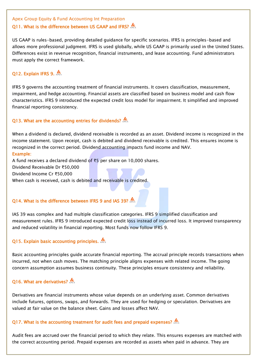 Apex Group Equity & Fund Accounting Interview Q&A - Page 9