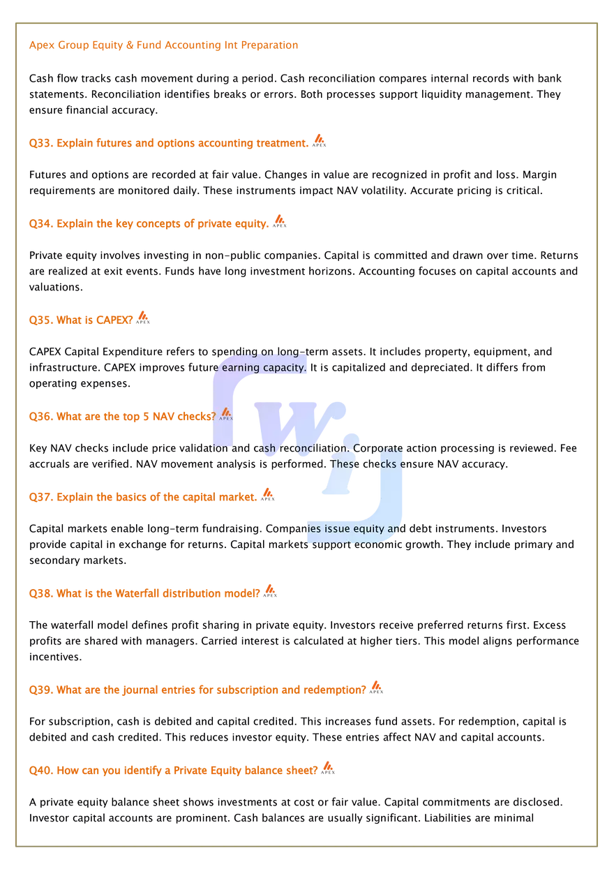 Apex Group Equity & Fund Accounting Interview Q&A - Page 12