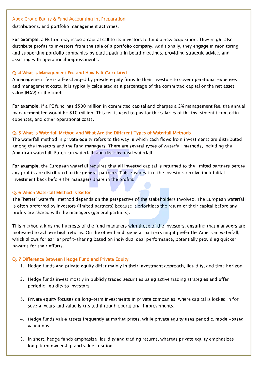Apex Group Equity & Fund Accounting Interview Q&A - Page 15