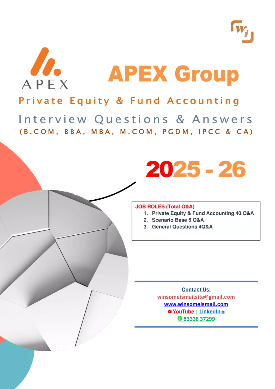 Apex Group Equity & Fund Accounting Interview Q&A - Page 1