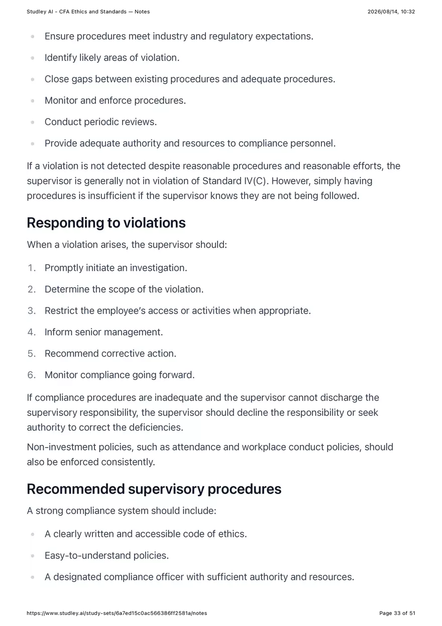 CFA Ethics and Standards - Notes - Page 27