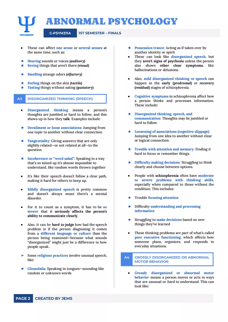 Schizophrenia Spectrum and Other Psychotic Disorders - Page 2