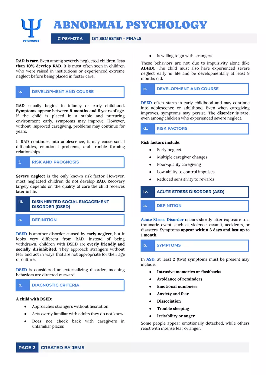 Trauma and Stressor Related Disorders - Page 2