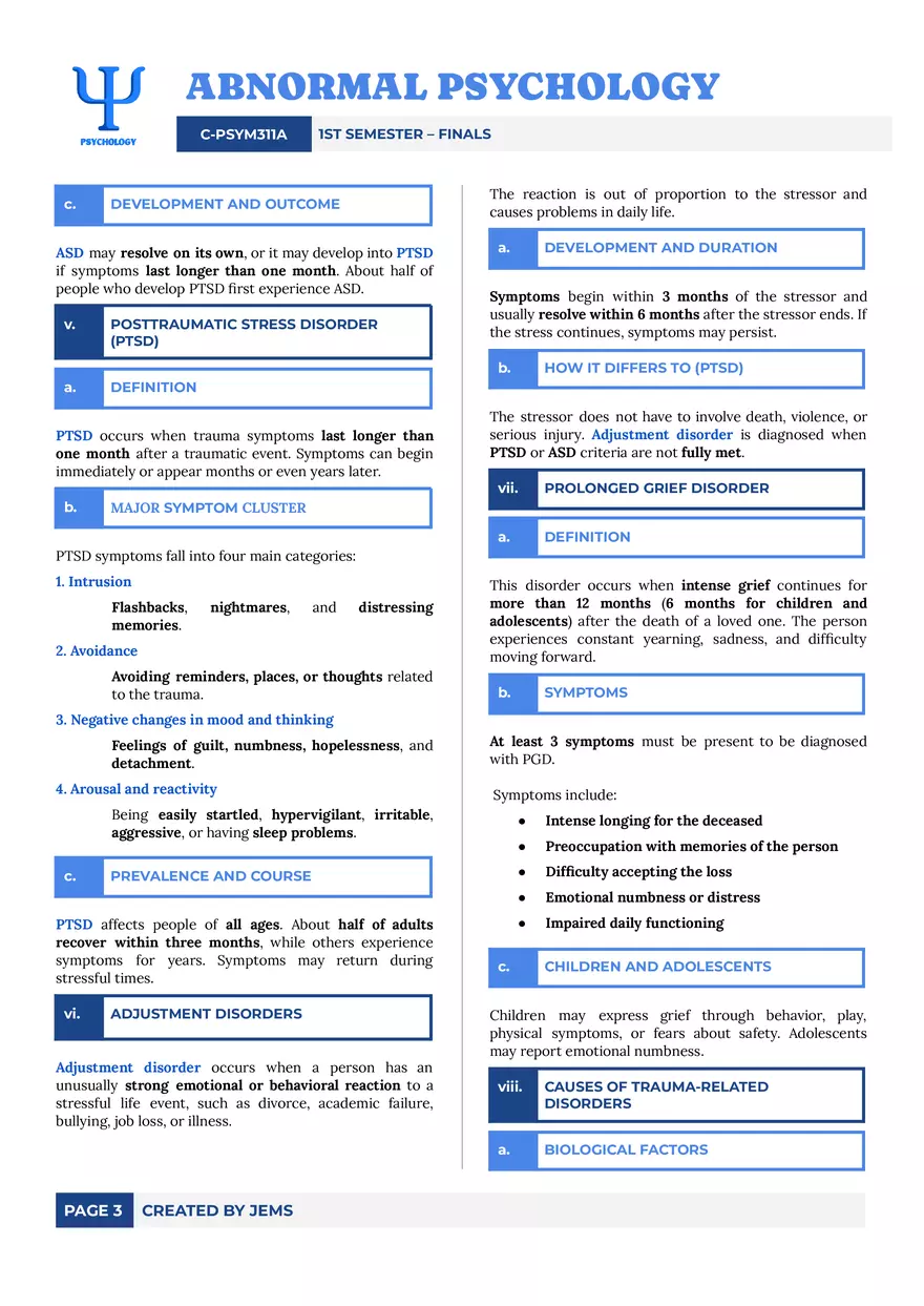 Trauma and Stressor Related Disorders - Page 3