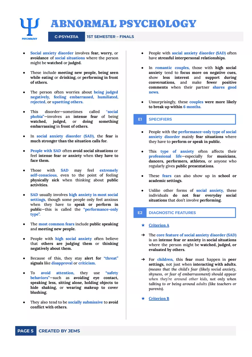 Anxiety Disorders - Page 5