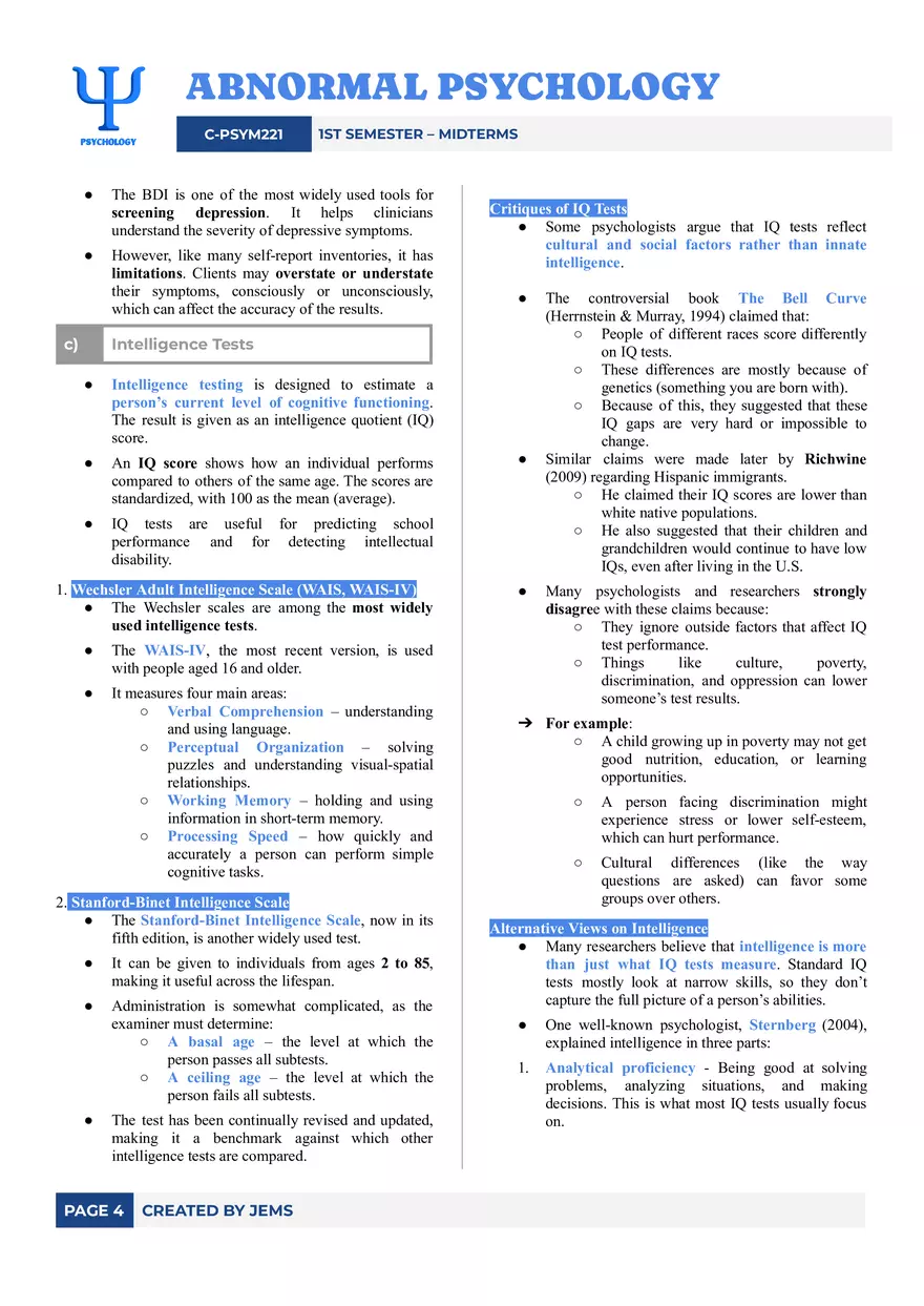 Assessment of Mental Disorders - Page 4