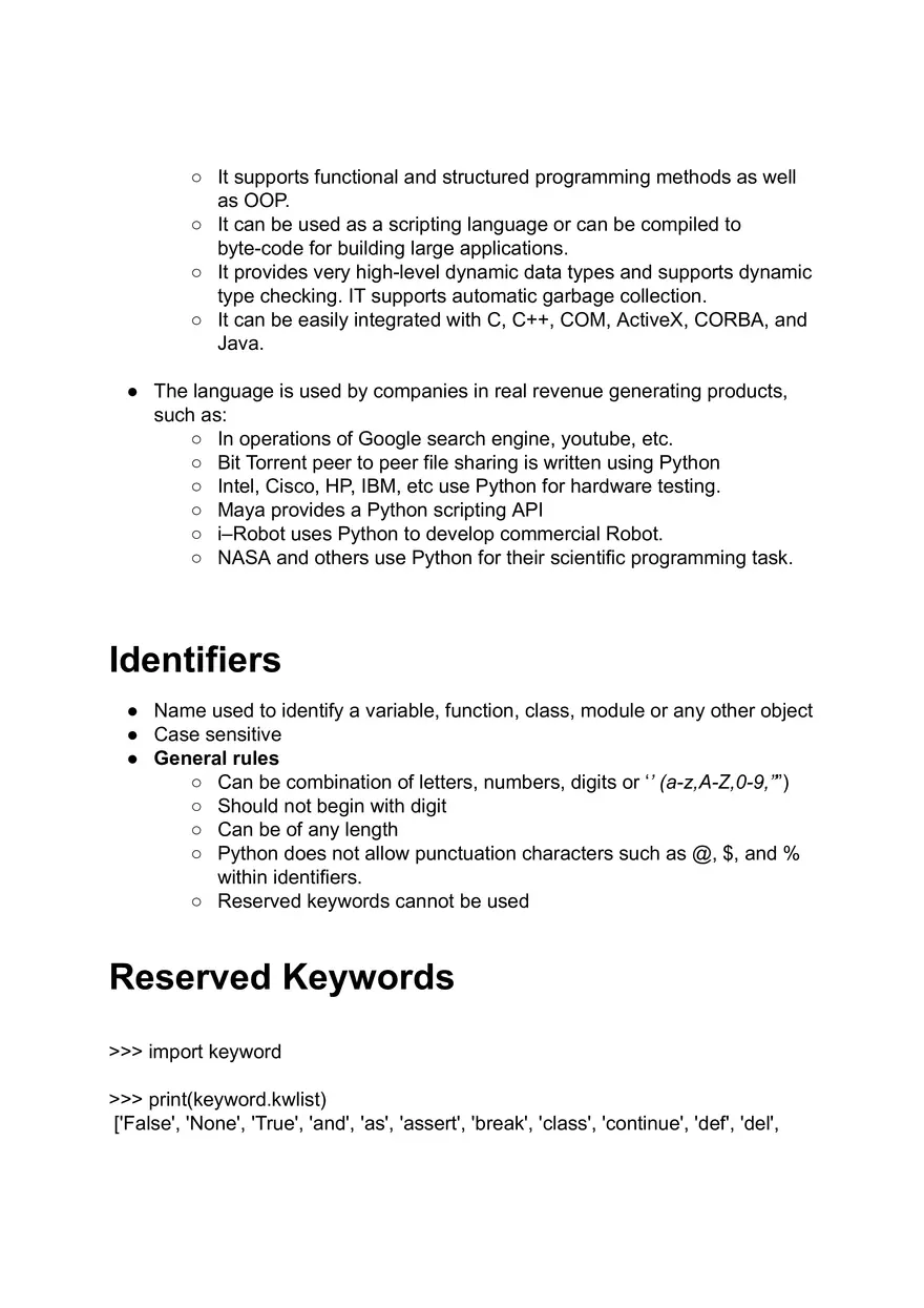 Basics of Python - Page 8