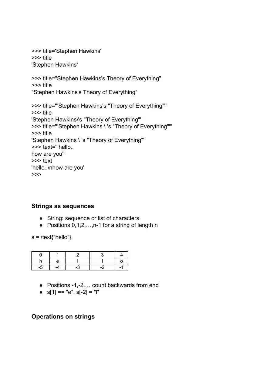 Basics of Python - Page 3