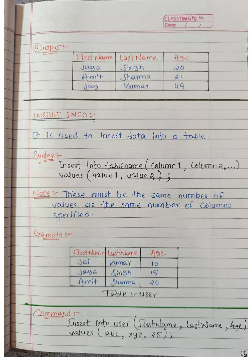 SQL Handwritten Notes - Page 7