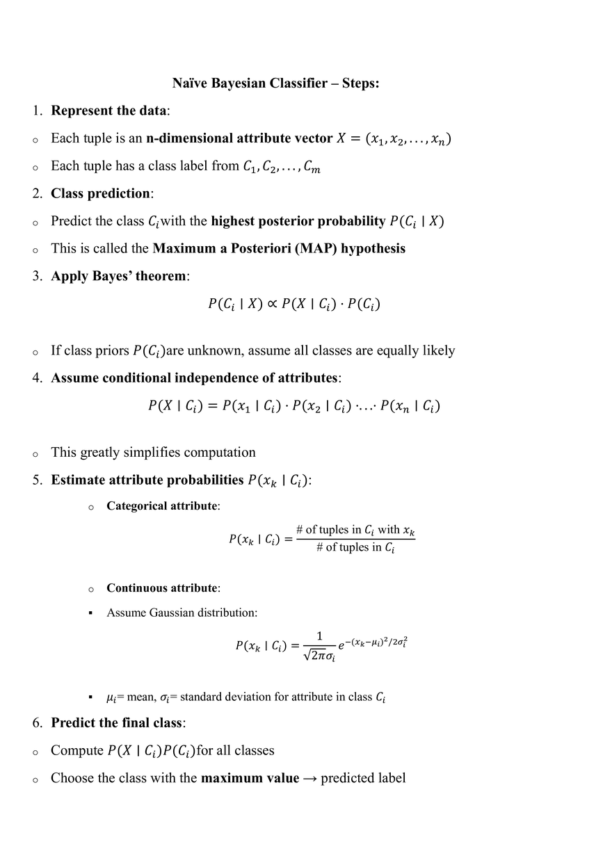 Naïve Bayesian Classifier - Page 1