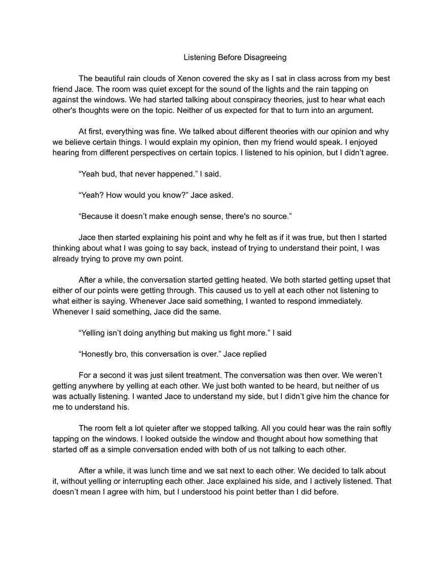 Listening Before Disagreeing - Page 1