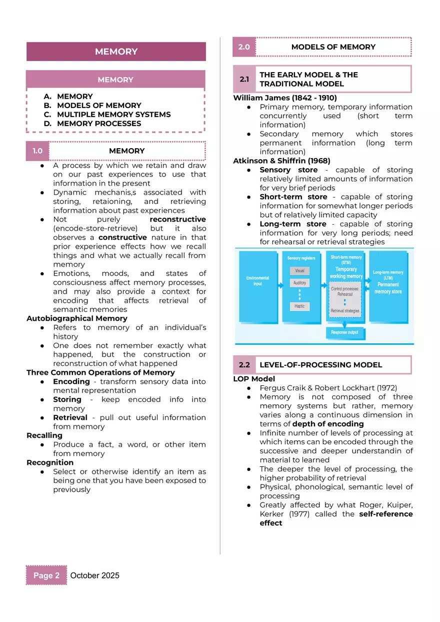 Cognitive Psychology BS Psychology 2 - 1st Semester - Page 2