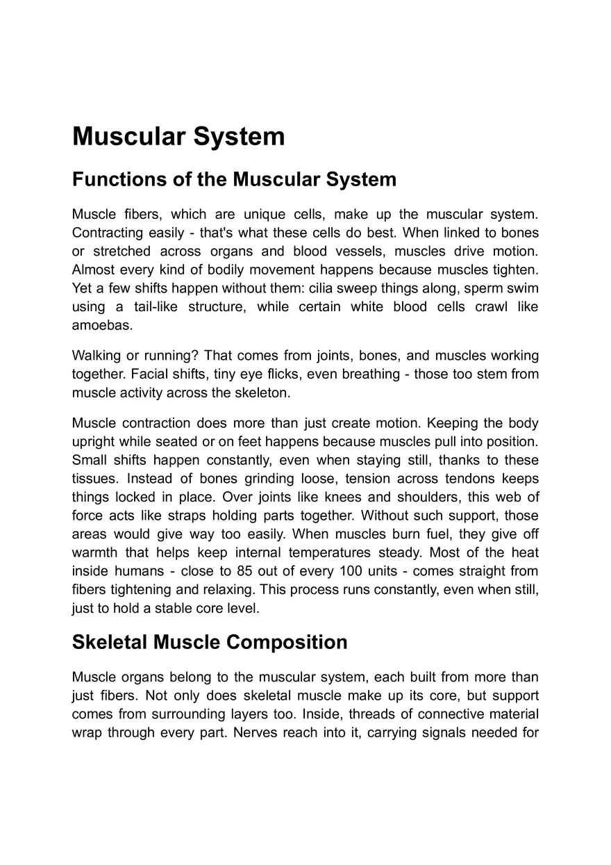 Functions of the Muscular System - Page 1