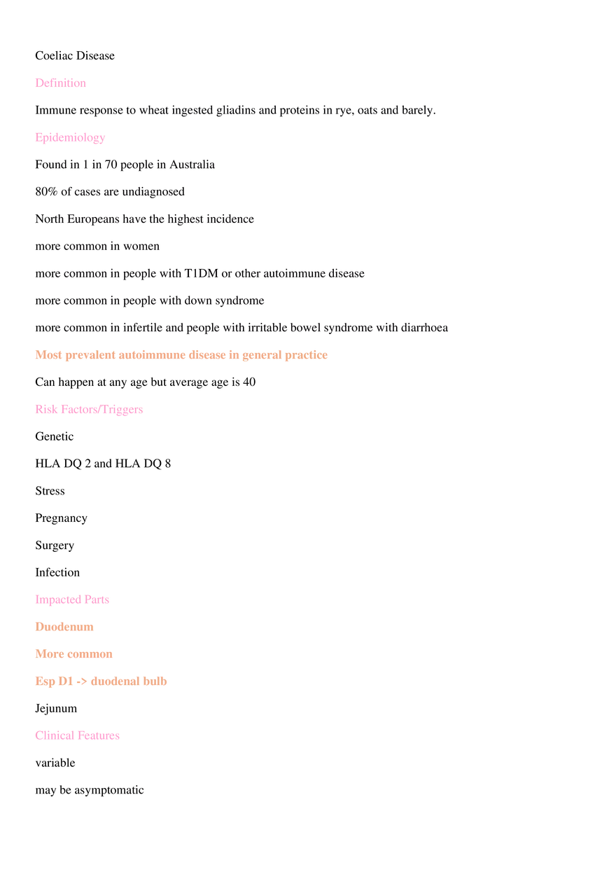 Coeliac Disease - Page 1