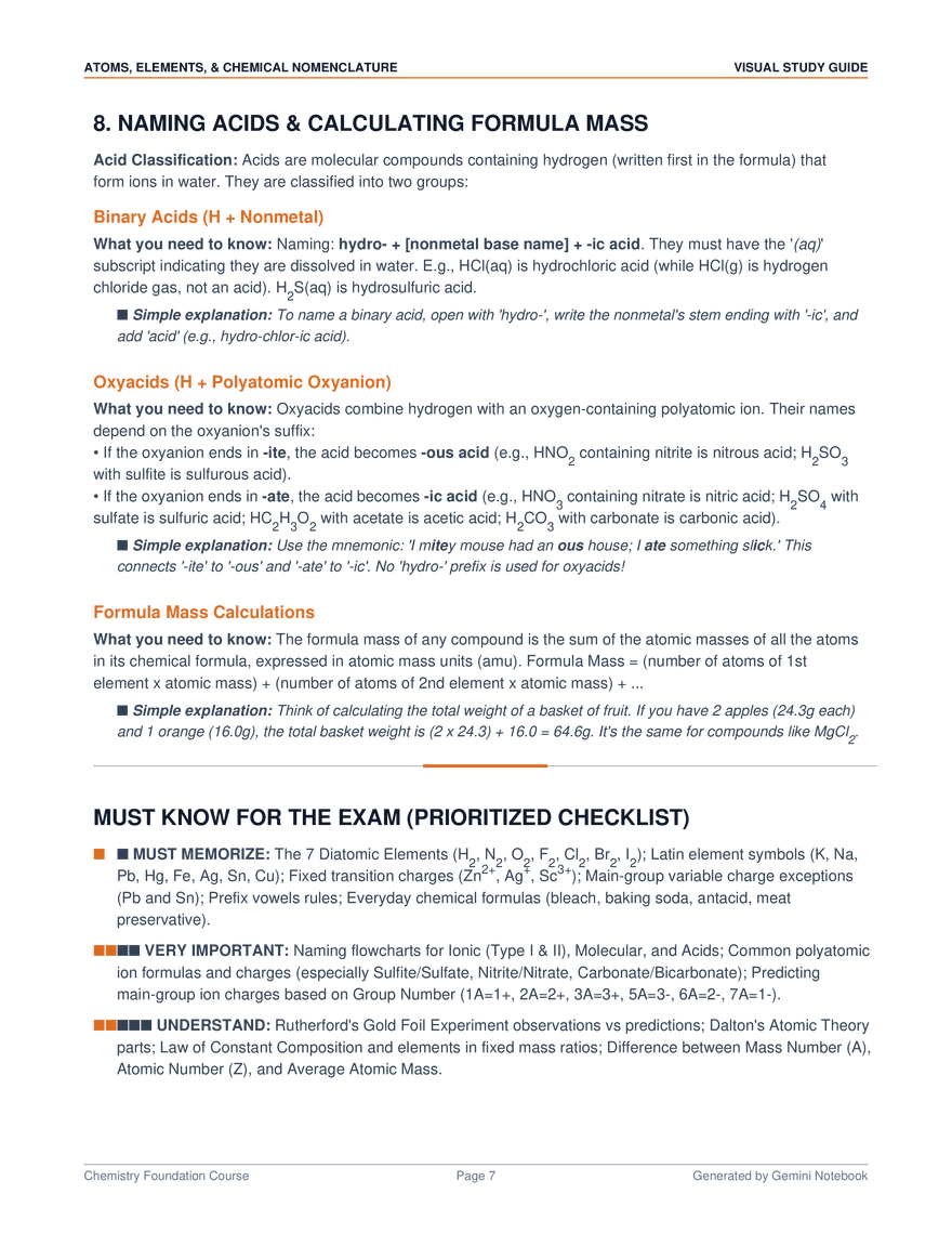 Chemistry Chapters 4 & 5 Visual Study Guide - Page 7