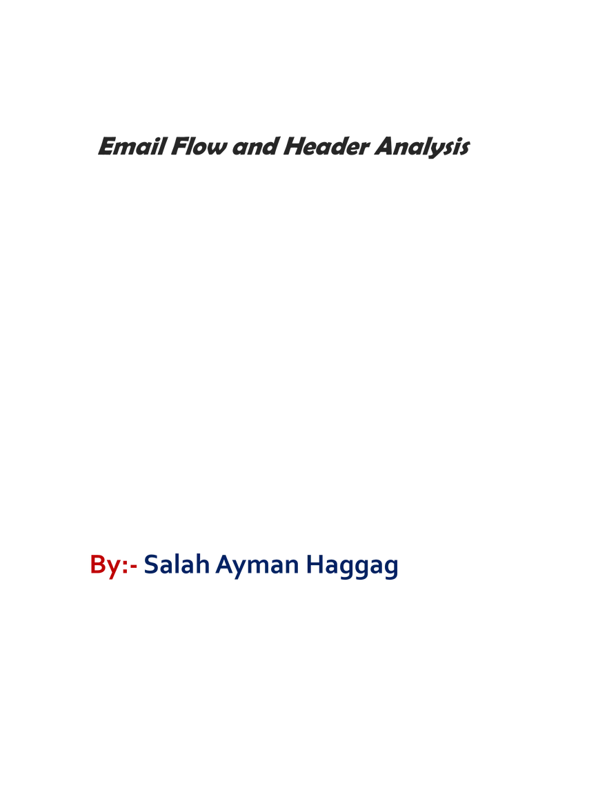 Email Flow and Header Analysis - Page 1