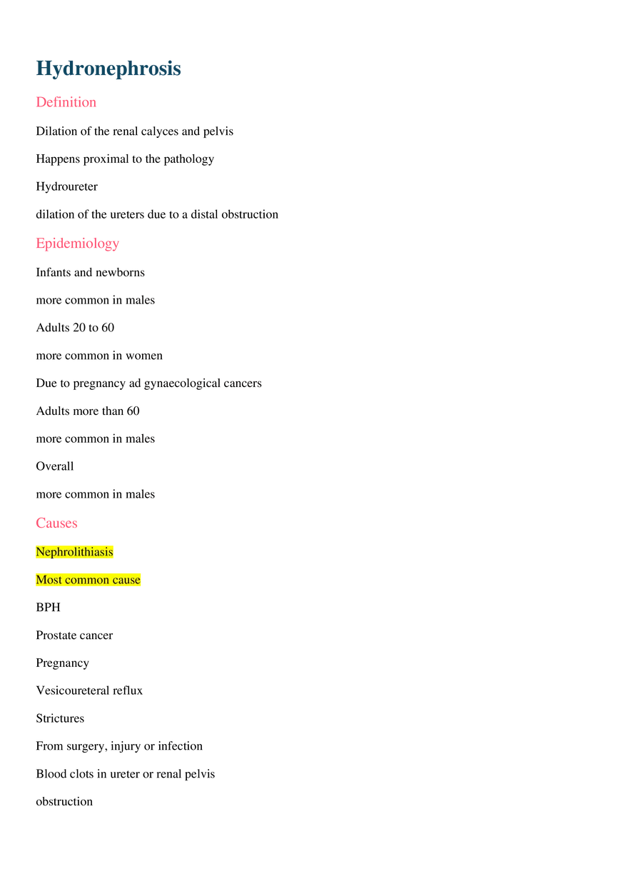 Hydronephrosis - Page 1