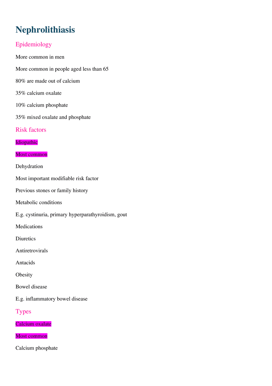Nephrolithiasis - Page 1