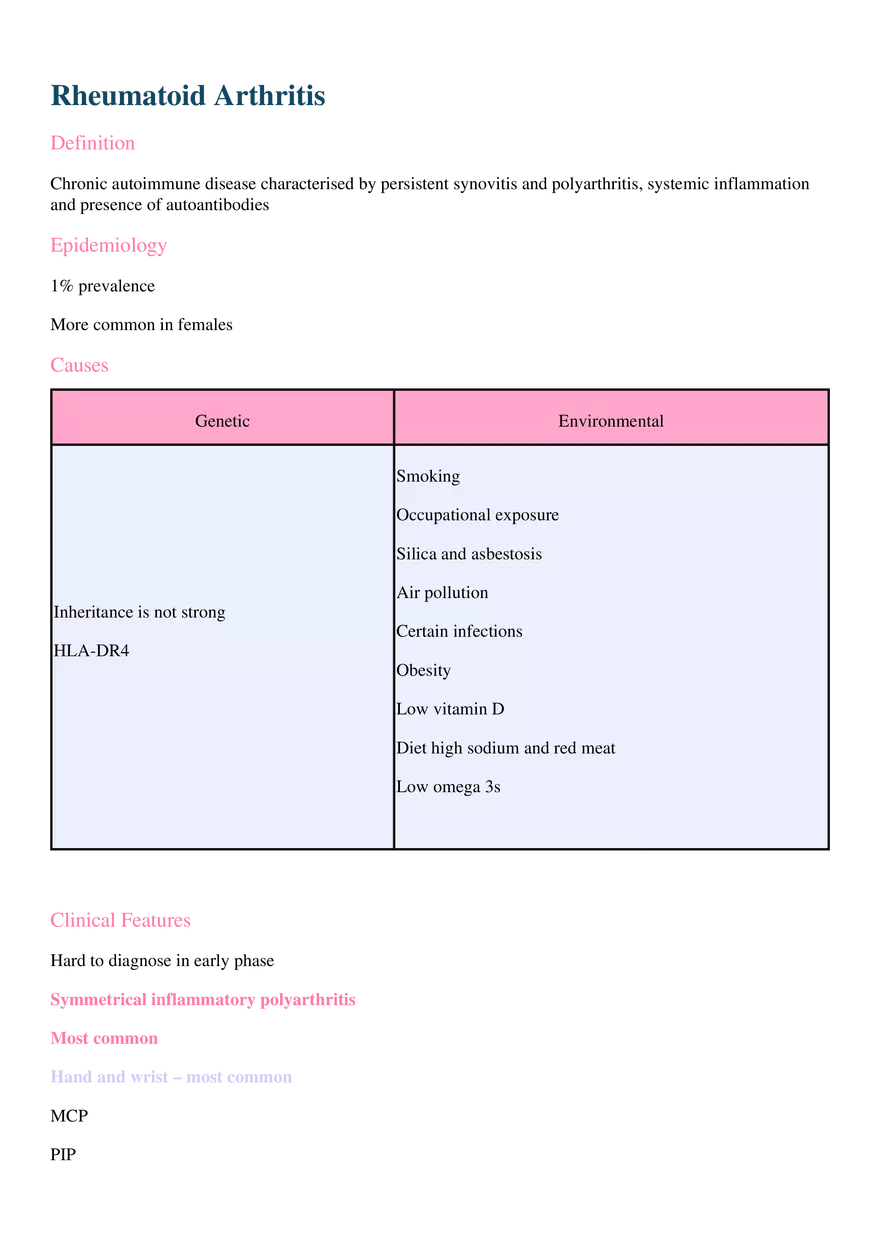 Rheumatoid Arthritis - Page 1