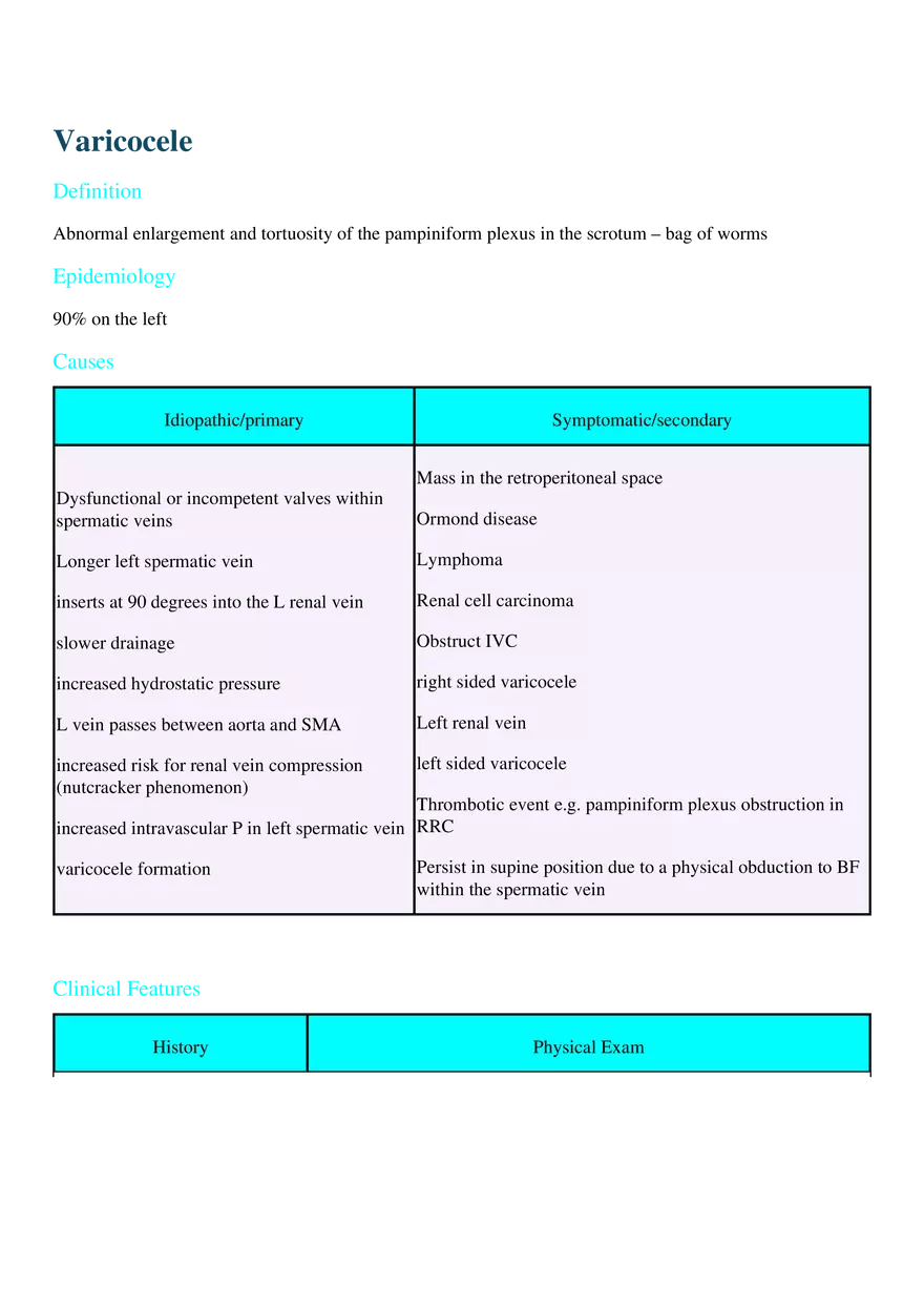 Varicocele - Page 1