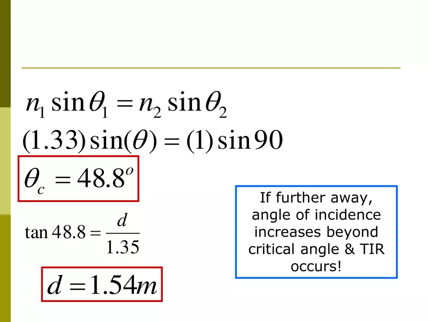 Light - 06 - Refraction - Critical Angle TIR - Page 7