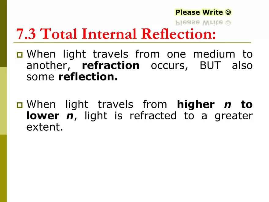 Light - 06 - Refraction - Critical Angle TIR - Page 2