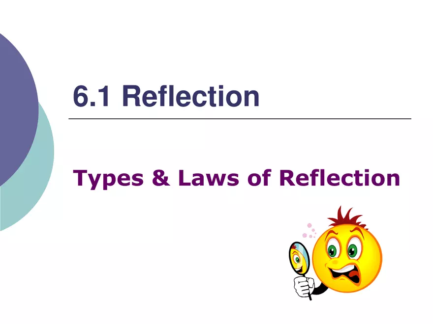 Light - 02 - Reflection - Laws of Reflection - Page 1