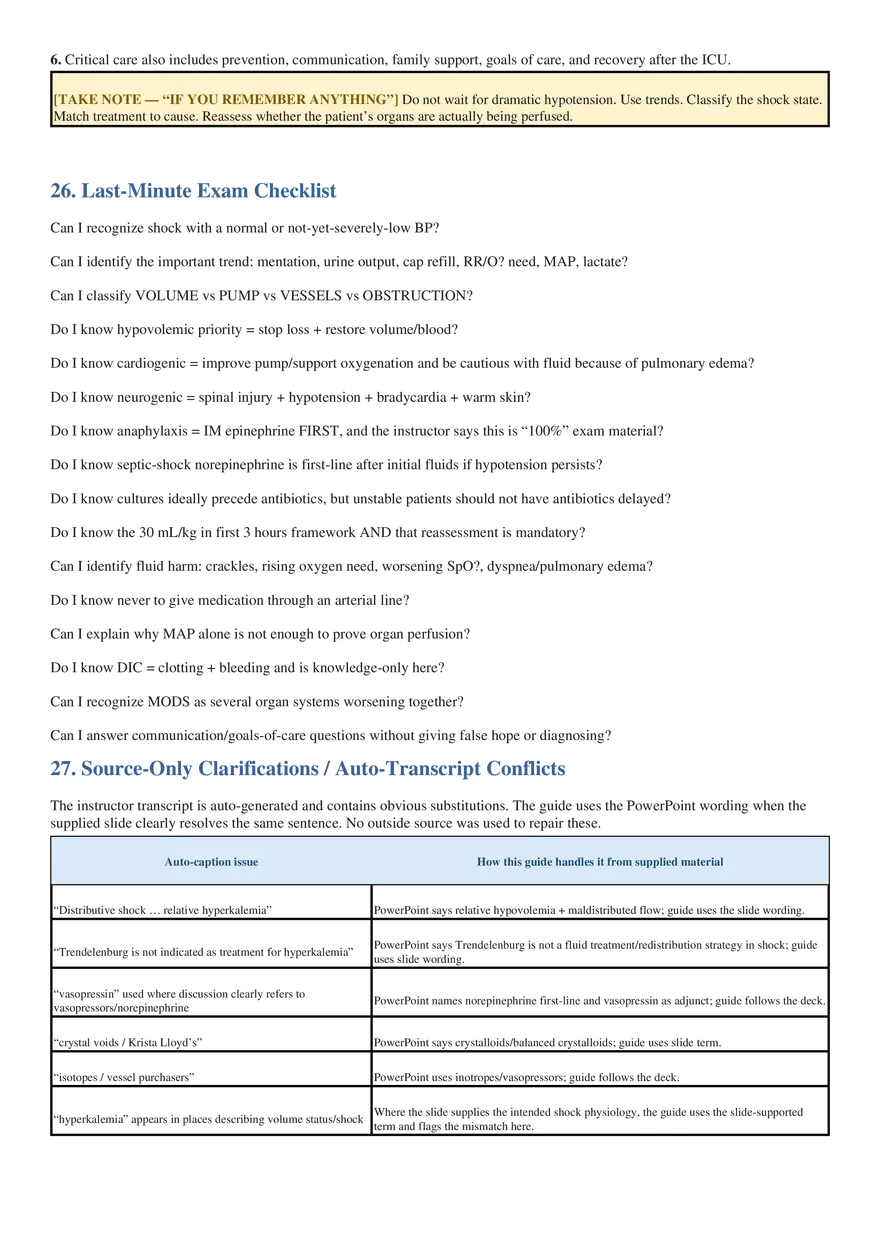 Critical Care Detailed Study Guide - Page 12