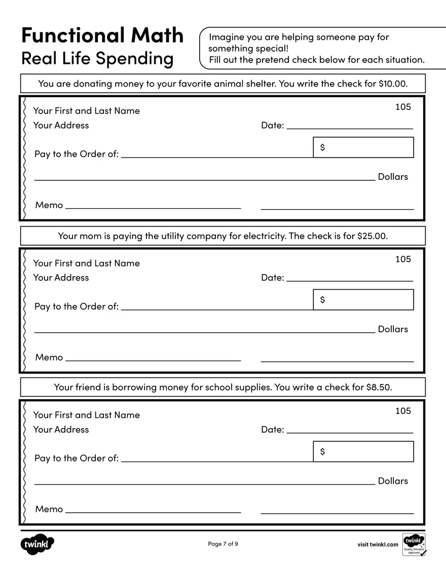 BW Functional Math for SPED - Page 7