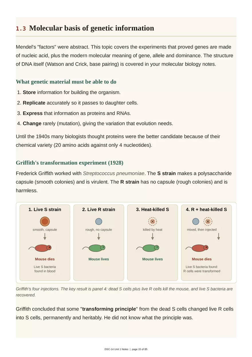 Unit 1: Transmission Genetics - Page 7