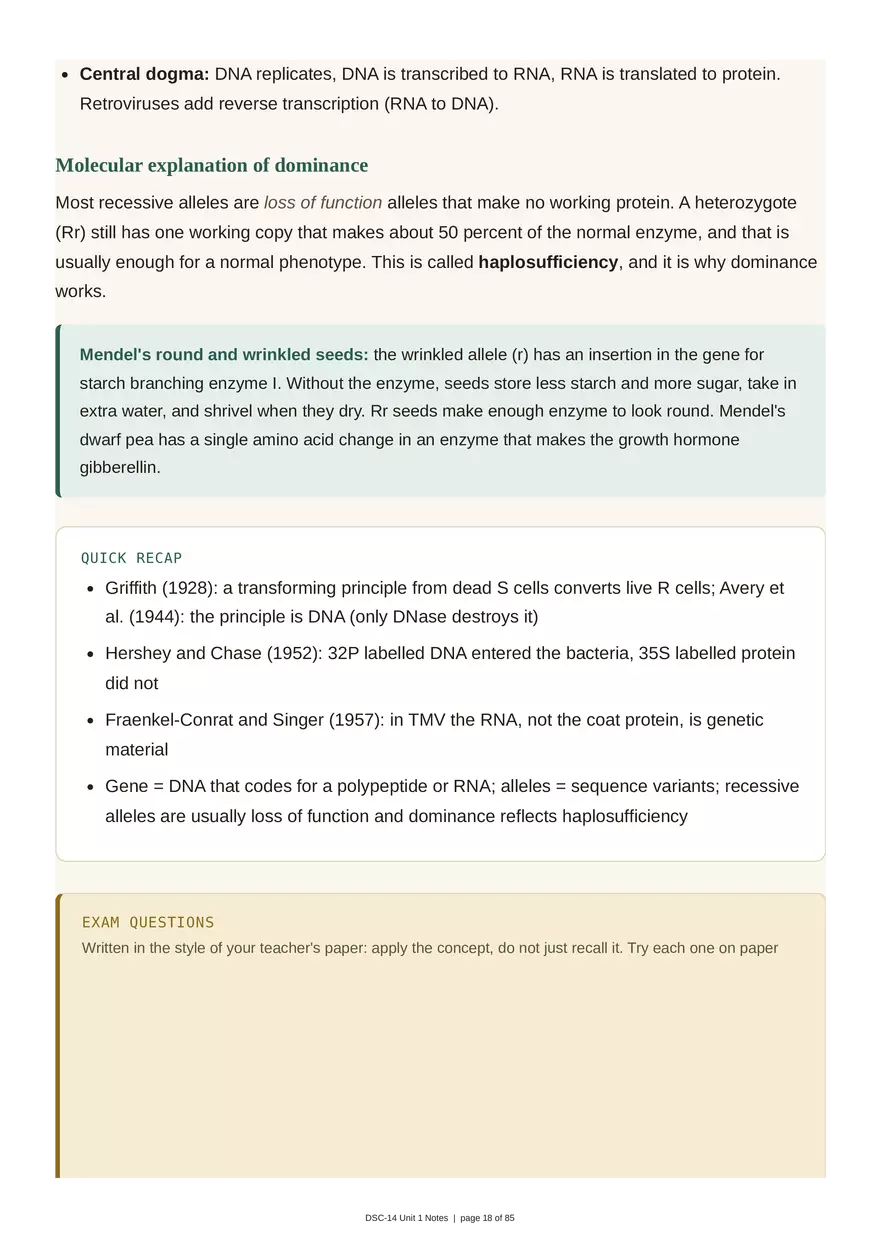 Unit 1: Transmission Genetics - Page 10